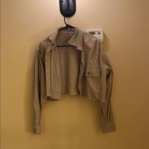 Beige Women's Cropped Jacket
